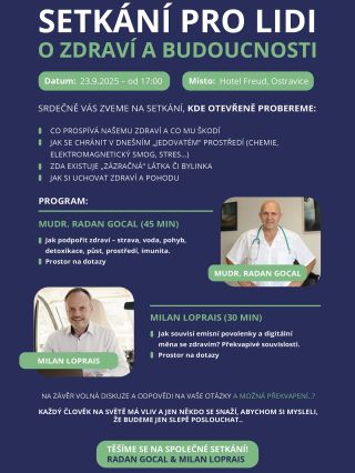 Milí klienti a přátelé, srdečně vás zveme na setkání, které se uskuteční 📅23.9.2025 od ⏰17:00 v 📍Hotel FREUD na Ostravici...