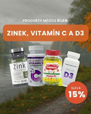 💪 Posilněte imunitu na podzim! Říjnové produkty měsíce — zinek, vitamín C a D3 — vám pomohou zvládnout sychravé dny ve...